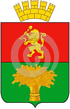 Coat of arms of the city of Kansk 1855 Krasnoyarsk Territory. Russia.