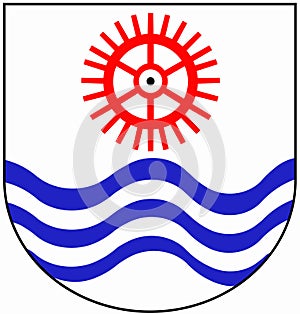 Coat of arms of the city of Kehra. Estonia photo
