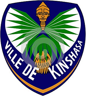 Coat of arms of the city of Kinshasa. Republic of the Congo