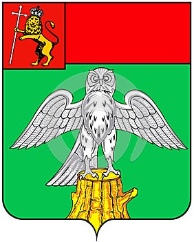 Coat of arms of the city of Kirzhach, Vladimir region. Russia