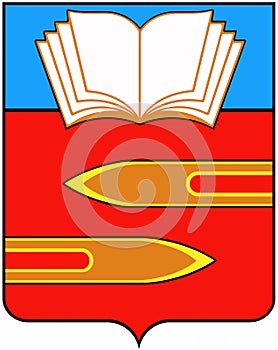 Coat of arms of the city of Klimovsk. Moscow region . Russia