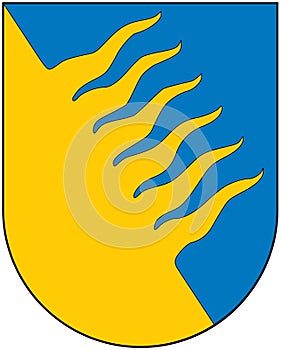 Coat of arms of the city of Kohtla-JÃÂ¤rve. Estonia