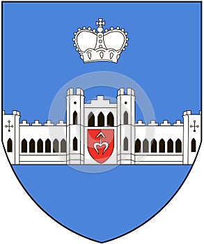 Coat of arms of the city of Kossovo. Belarus