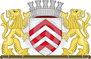 Coat of arms of the city of Lear. Belgium.