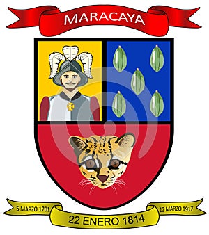 Coat of arms of the city of Maracay. Venezuela