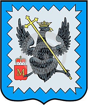 Coat of arms of the city of Mosalsk. Kaluga region  . Russia
