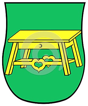 Coat of arms of the city of Nesterov. Kaliningrad region . Russia