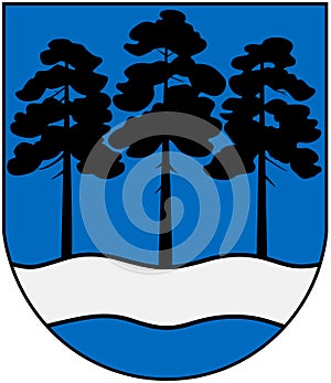 Coat of arms of the city of Ogre. Latvia