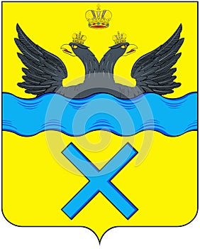 Coat of arms of the city of Orenburg. Russia