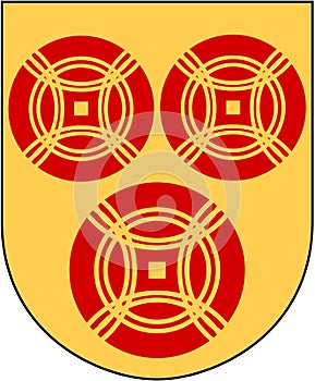 Coat of arms of the city of Orsa. Sweden photo