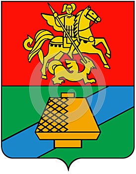 Coat of arms of the city of Pavlovsky Posad. Moscow region . Russia