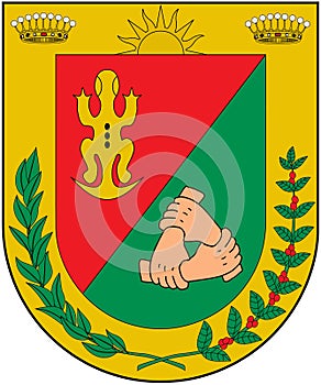 Coat of arms of the city of Pereira. Colombia photo
