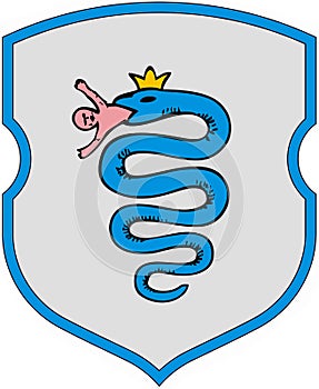 Coat of arms of the city of Pruzhany. Republic of Belarus