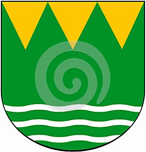 Coat of arms of the city of Pussi. Estonia