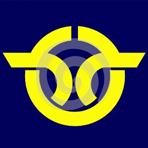 Coat of arms of the city of Saito. Miyazaki Prefecture. Japan