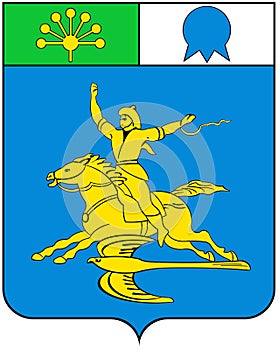 Coat of arms of the city of Salavat. Bashkiria. Russia