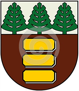 Coat of arms of the city of Seda. Latvia