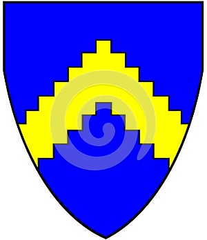 Coat of arms of the city of Sillamae. Estonia