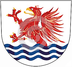 Coat of arms of the city of Slupsk. Poland photo