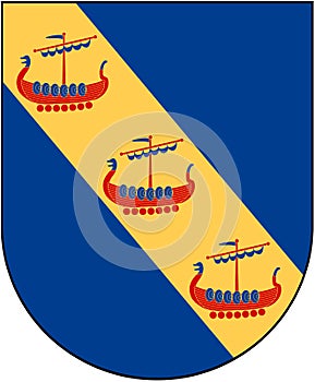 Coat of arms of the city of Sollentuna. Sweden