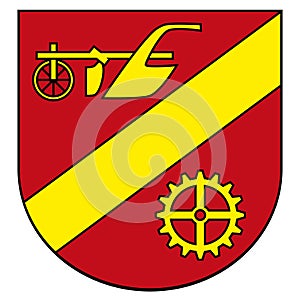 Coat of arms of the city of Tamm. Germany.