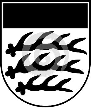 Coat of arms of the city of Waiblingen. Germany.