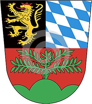 Coat of arms of the city of Weiden in der Oberpfalz. Germany