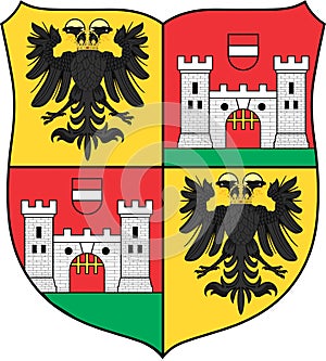 Coat of arms of the city of Wiener Neustadt. Austria.