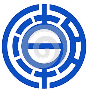 Coat of arms of the city of Yasio. Saitama Prefecture. Japan