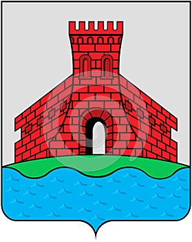 Coat of arms of the city of Zadonsk. Lipetsk region. Russia