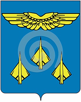 Coat of arms of the city of Zhukovsky. Moscow region  . Russia