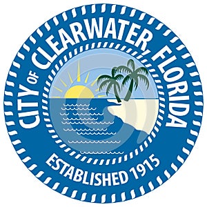 Coat of arms of Clearwater in Florida of United States