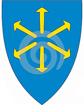 Coat of arms of the commune of Bindal. Norway