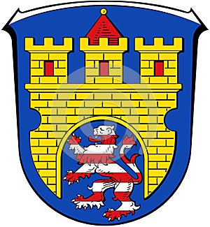 Coat of arms of the commune Erzhausen. Germany.