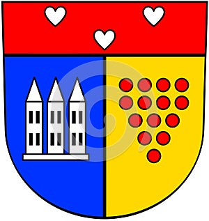 Coat of arms of the commune of Gles. Germany.