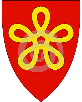 Coat of arms of the commune of LÃ¶dingen. Norway