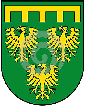 Coat of arms of the commune Rommerskirchen. Germany