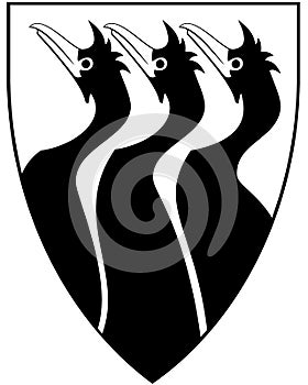 Coat of arms of the commune of RÃ¶st. Norway.