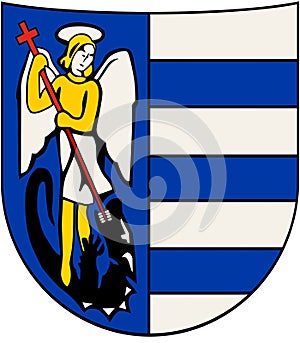 Coat of arms of the commune of Schwalmtal. Germany.