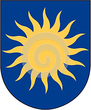 Coat of arms of the commune of Solna. Sweden photo