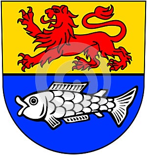 Coat of arms of the commune of Sulzbach an der Murr. Germany. photo