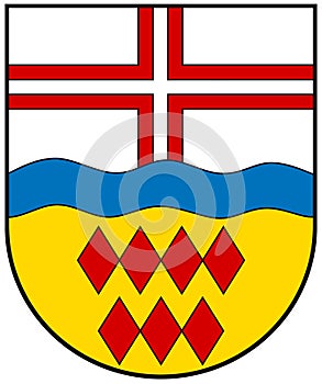 Coat of arms of the commune of Welling. Germany. photo
