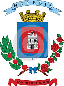 Coat of arms of Costa Rican province of Heredia photo