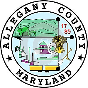 Coat of arms of the county of Allegany. America. USA photo