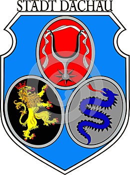 Coat of arms of Dachau is a town in Upper Bavaria, Germany