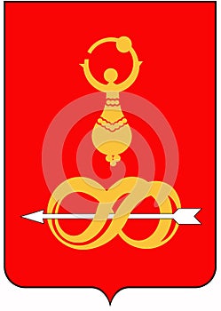 Coat of arms of the Debyossky district. Udmurtia