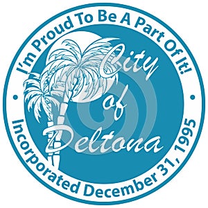 Coat of arms of Deltona city in Florida of USA photo