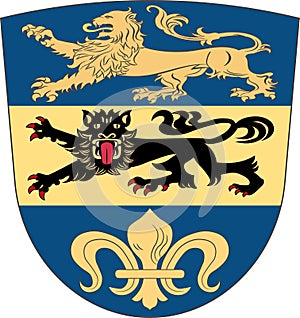 Coat of arms of Dillingen in Swabia, Bavaria, Germany