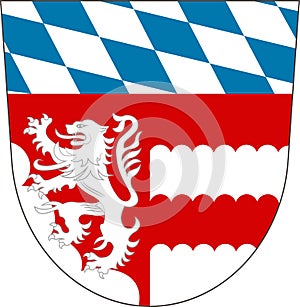 Coat of arms of Dingolfing-Landau in Bavaria, Germany