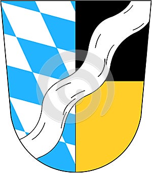 Coat of arms of the district of Munich. Germany